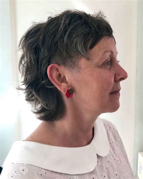 taper mullet|modern mullet for older women.